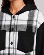 Women's Plaid Hooded Shacket
