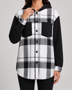 Women's Plaid Hooded Shacket
