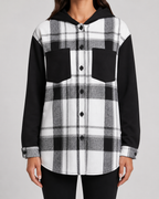Women's Plaid Hooded Shacket