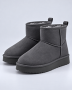 Women's Pull-On Ankle Boots - Fleece-Lined Platform Sole