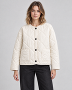 Diamond Quilted Liner Jacket - Collarless Relaxed Fit