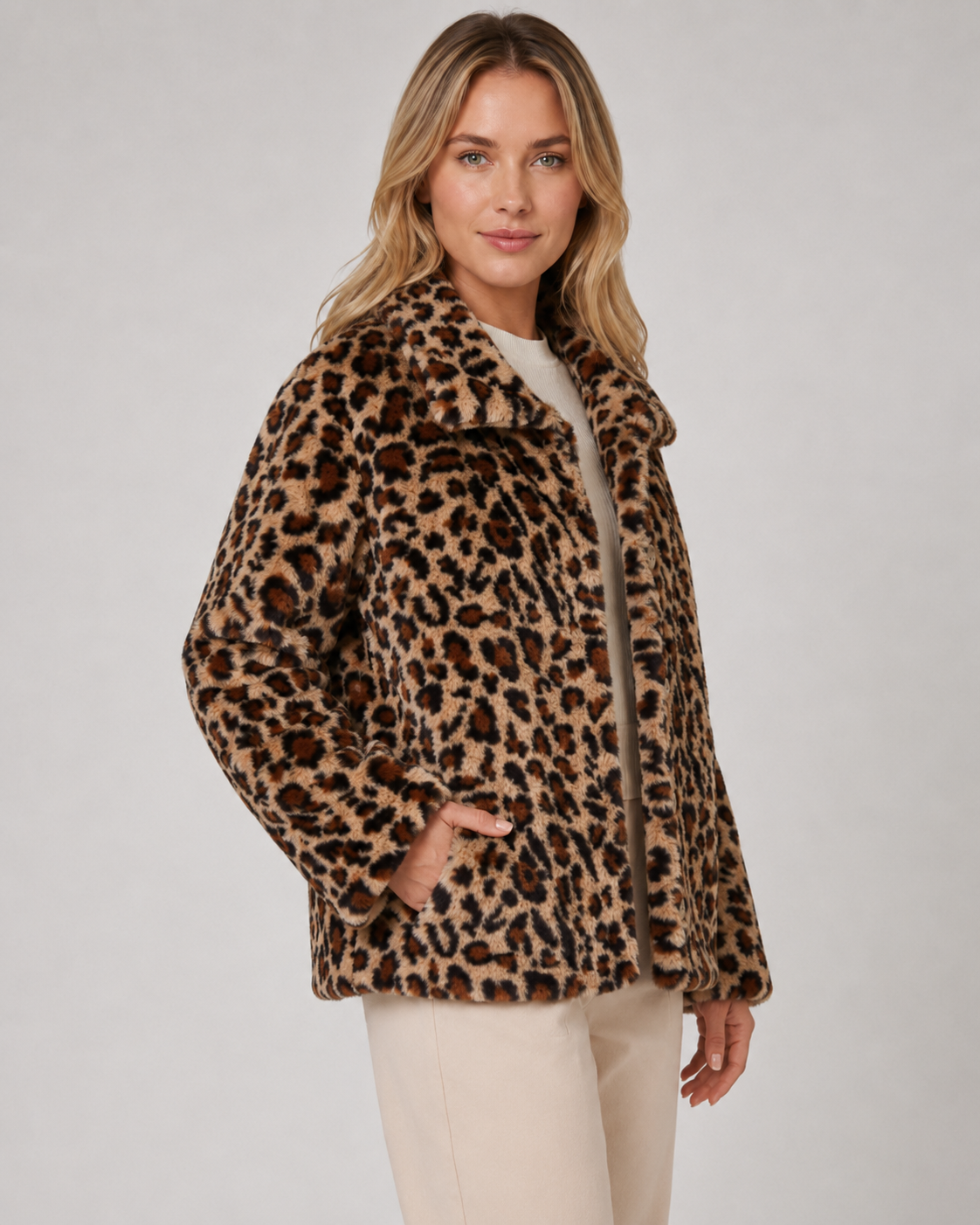 Women's Reversible Leopard Print Quilted Jacket