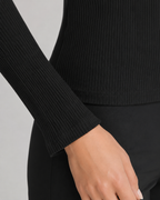 Women's Ribbed Quarter-Zip Sweater - Slim High Neck