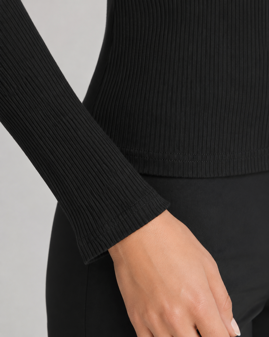 Women's Ribbed Quarter-Zip Sweater - Slim High Neck
