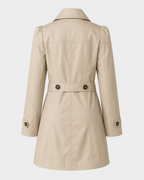 Women's Short Trench Coat - Single-Breasted