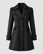 Women's Short Trench Coat - Single-Breasted