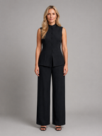 Women's Sleeveless Top & Wide Leg Pants Two Piece Set