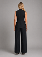 Women's Sleeveless Top & Wide Leg Pants Two Piece Set