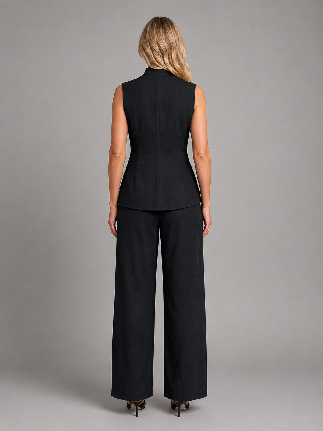 Women's Sleeveless Top & Wide Leg Pants Two Piece Set