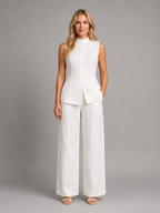 Women's Sleeveless Top & Wide Leg Pants Two Piece Set