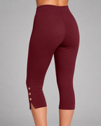 Women's High-Waist Stretch Capri Leggings