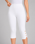 Women's High-Waist Stretch Capri Leggings