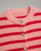 Women's Striped Button-Front Cardigan - Relaxed Knit