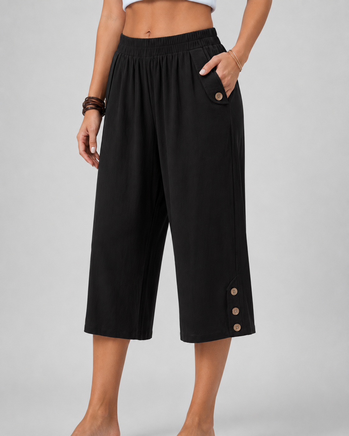 Women's Wide Leg Capri Pants