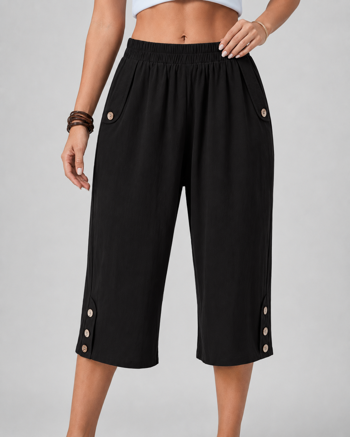 Women's Wide Leg Capri Pants