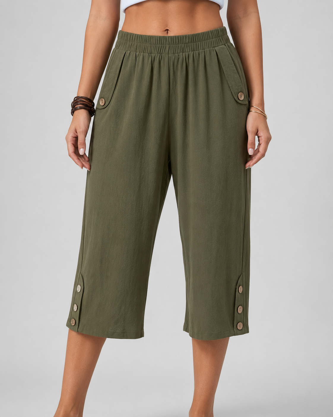 Women's Wide Leg Capri Pants