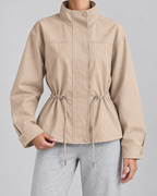 Women's Zip-Front Jacket - Drawstring Waist